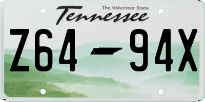 TN license plate Z6494X
