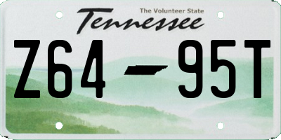 TN license plate Z6495T