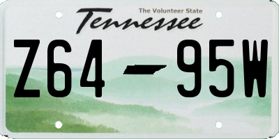 TN license plate Z6495W