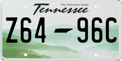TN license plate Z6496C