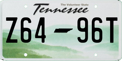 TN license plate Z6496T