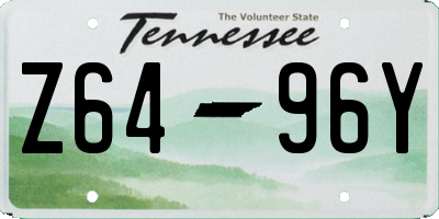 TN license plate Z6496Y