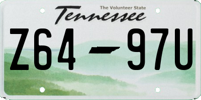 TN license plate Z6497U