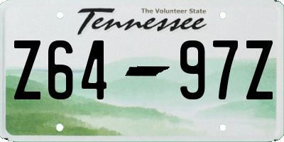 TN license plate Z6497Z