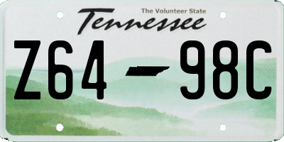 TN license plate Z6498C