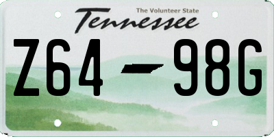 TN license plate Z6498G