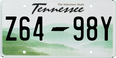 TN license plate Z6498Y