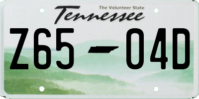 TN license plate Z6504D