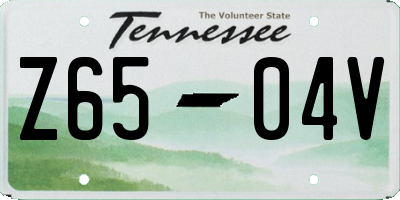 TN license plate Z6504V
