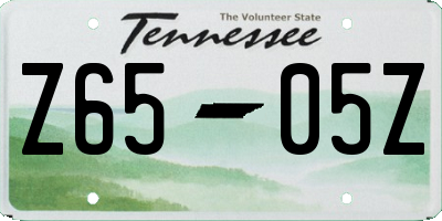 TN license plate Z6505Z