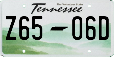 TN license plate Z6506D