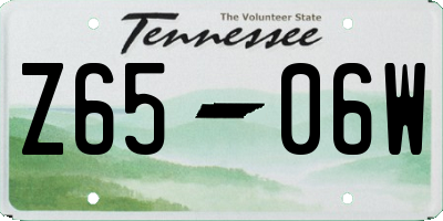 TN license plate Z6506W