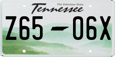 TN license plate Z6506X