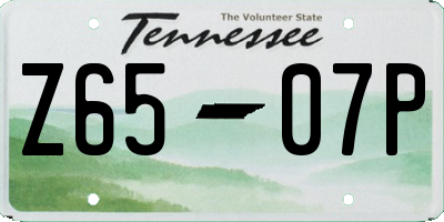 TN license plate Z6507P