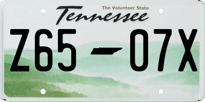 TN license plate Z6507X