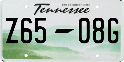 TN license plate Z6508G