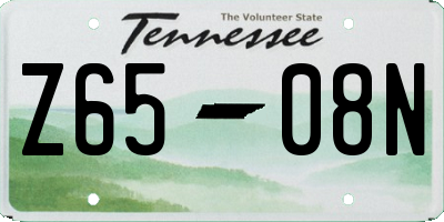 TN license plate Z6508N