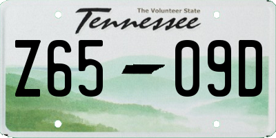 TN license plate Z6509D