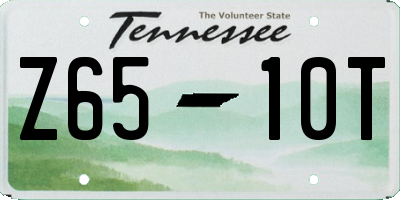 TN license plate Z6510T