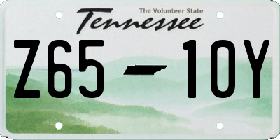 TN license plate Z6510Y