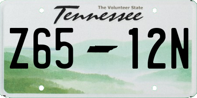 TN license plate Z6512N