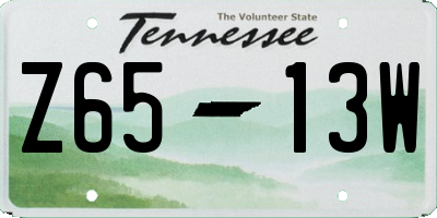 TN license plate Z6513W