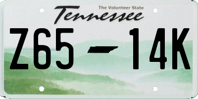 TN license plate Z6514K
