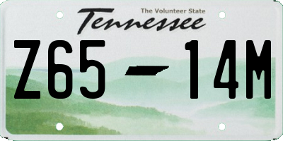 TN license plate Z6514M