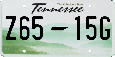 TN license plate Z6515G