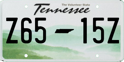 TN license plate Z6515Z