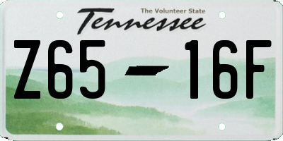 TN license plate Z6516F