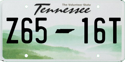TN license plate Z6516T