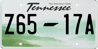 TN license plate Z6517A