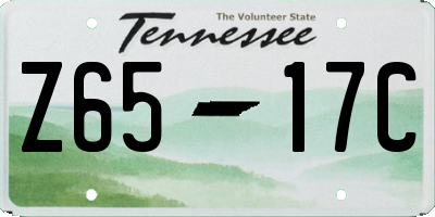 TN license plate Z6517C