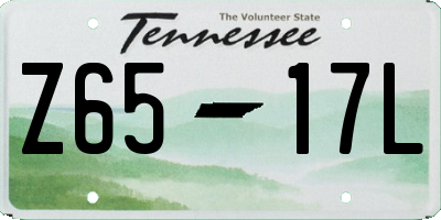 TN license plate Z6517L