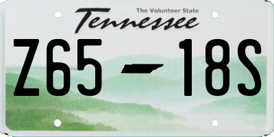 TN license plate Z6518S