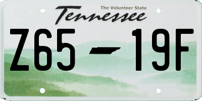 TN license plate Z6519F