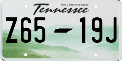 TN license plate Z6519J