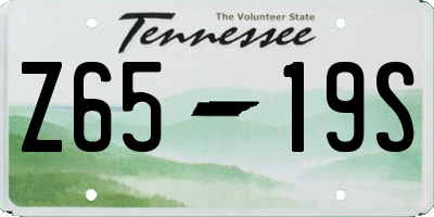 TN license plate Z6519S