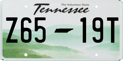 TN license plate Z6519T