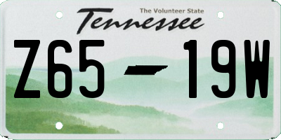 TN license plate Z6519W