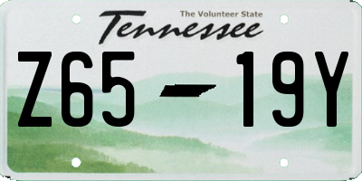 TN license plate Z6519Y