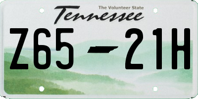 TN license plate Z6521H