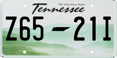 TN license plate Z6521I
