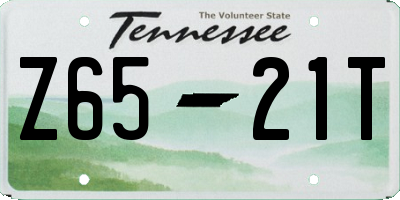 TN license plate Z6521T