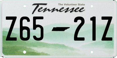 TN license plate Z6521Z