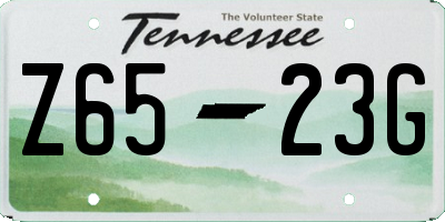TN license plate Z6523G