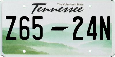 TN license plate Z6524N
