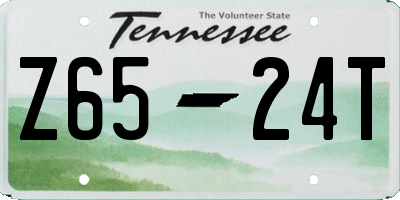 TN license plate Z6524T