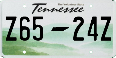TN license plate Z6524Z